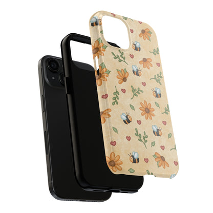 Bumble Bees & Sunflowers Tough iPhone Case