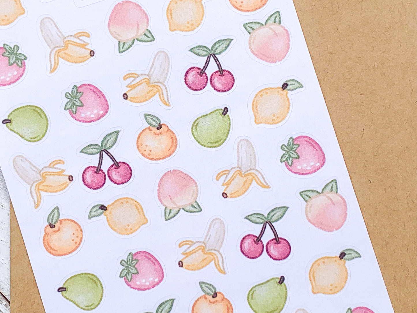 Cute Fruit Sticker Sheet