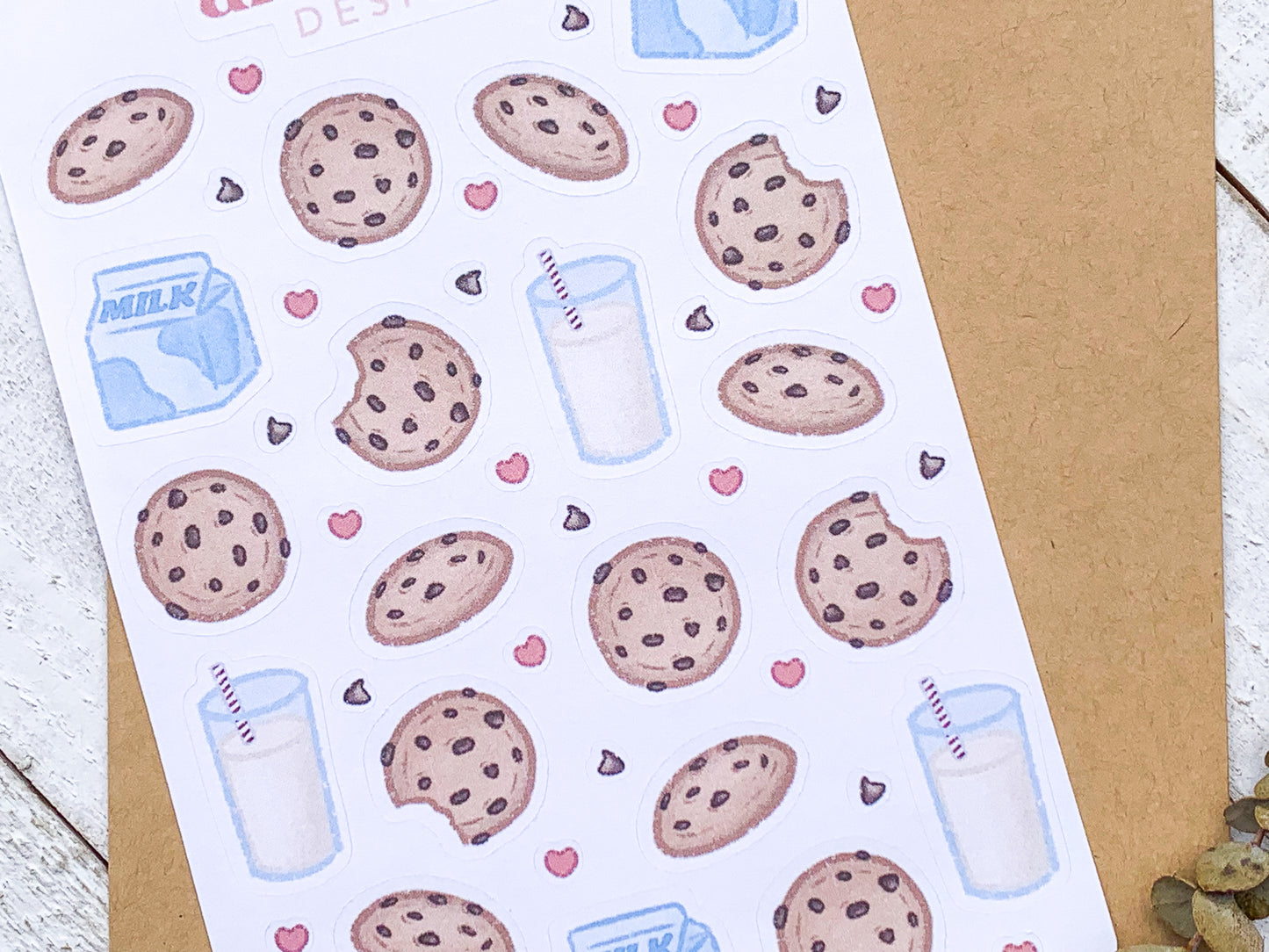 Milk and Cookies Sticker Sheet