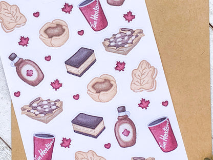 Canadian Snacks Sticker Sheet