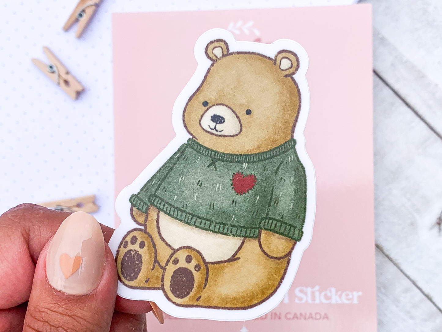 Teddy Bear Waterproof Sticker