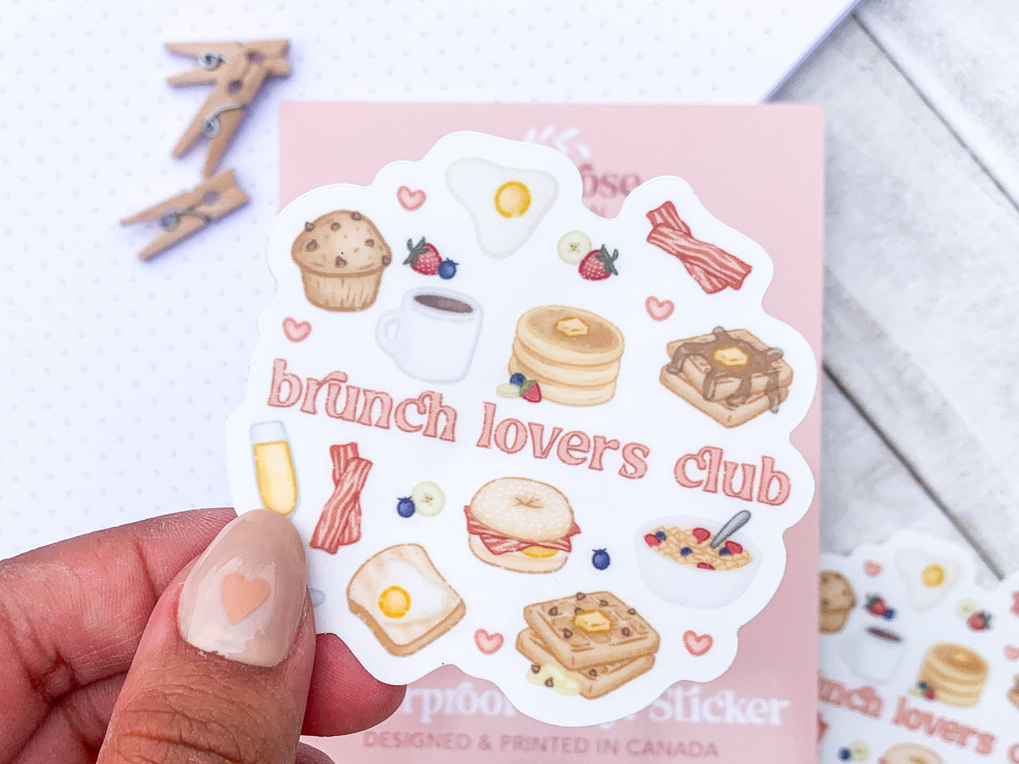 Brunch Lover's Club Clear Waterproof Sticker